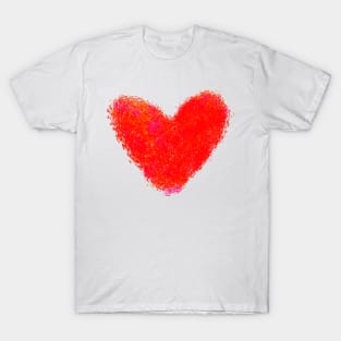 Red Heart Minimalist valentines day T-Shirt